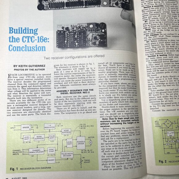 Model Railroader Magazine Back Issue u August 1984 Vol 51 No 8 Scenicking Washit - Picture 8 of 9